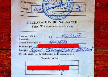 Togo : délivrance gratuite des actes de naissance